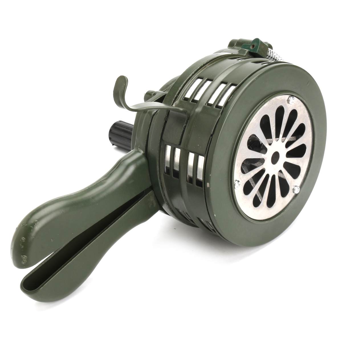 Green Aluminium alloy Crank Hand Operated Air Raid Emergency 110dB