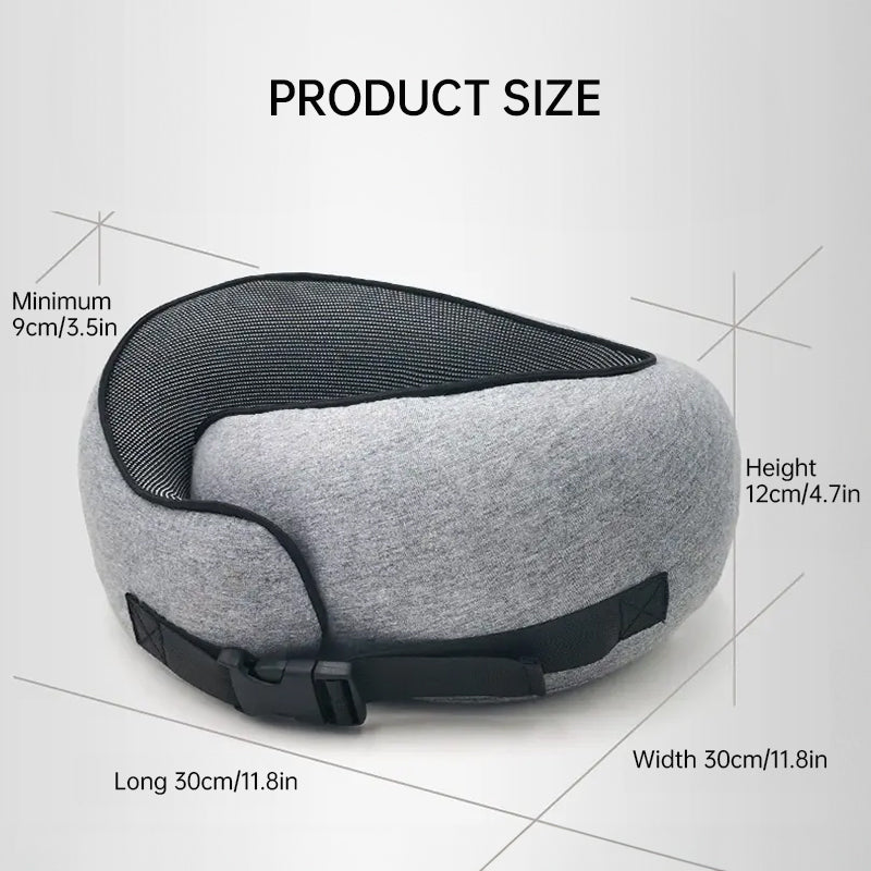Memory Foam Neck Travel Pillow, Soft, 360° Head Support, for Home and Travel