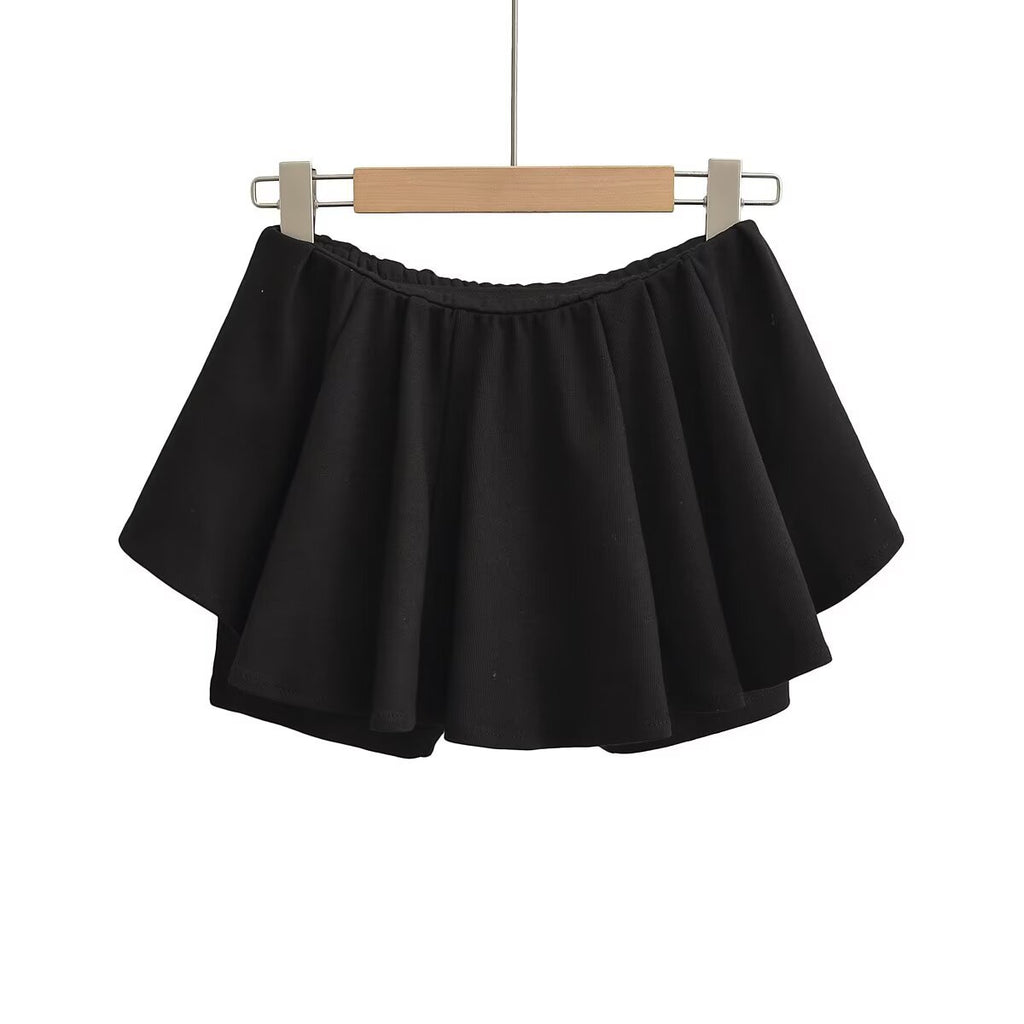 Elastic A-line short skirt