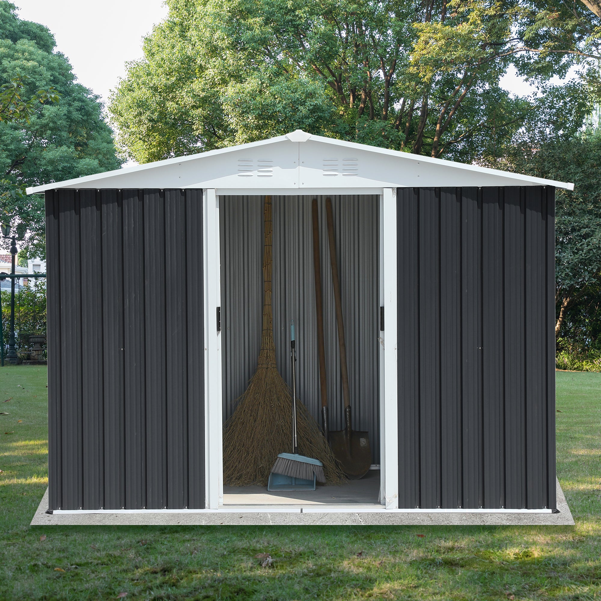 Cabine de rangement multi-usage en bois GO 47,2" avec 2 portes