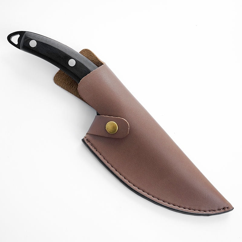 Couteau de boucher forgé 5,5'' en acier plaqué à haute teneur