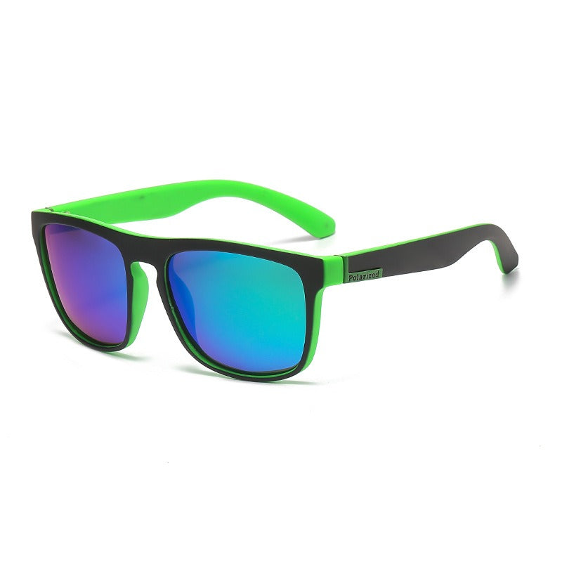Square frame polarized glasses colorful