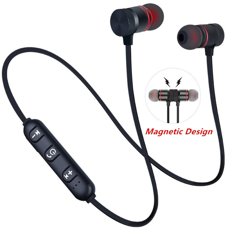 Neckband Magnetic Earphones Sports 5.0 Bluetooth with mic