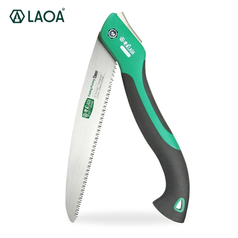 Scie pliante de camping LAOA – Sécateur portable 10 pouces, élagueur d'arbres, outil de camping pour le travail du bois et la coupe d'arbres