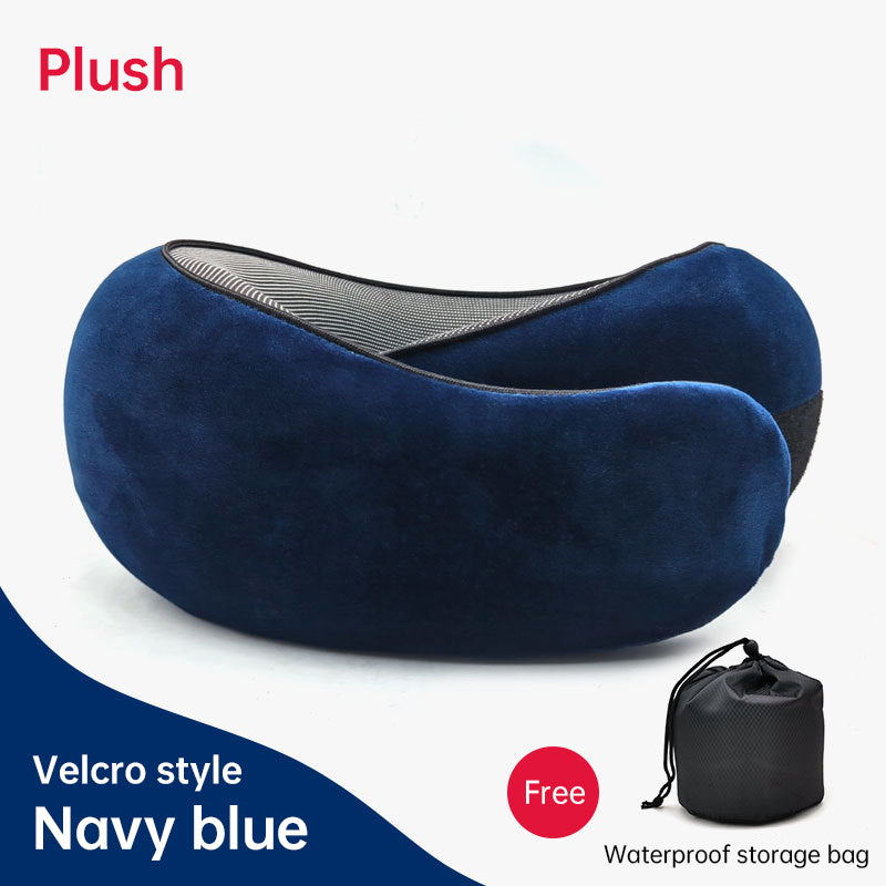 Oreiller de voyage cervical en mousse à mémoire de forme, doux, support de tête à 360°, pour la maison et les voyages