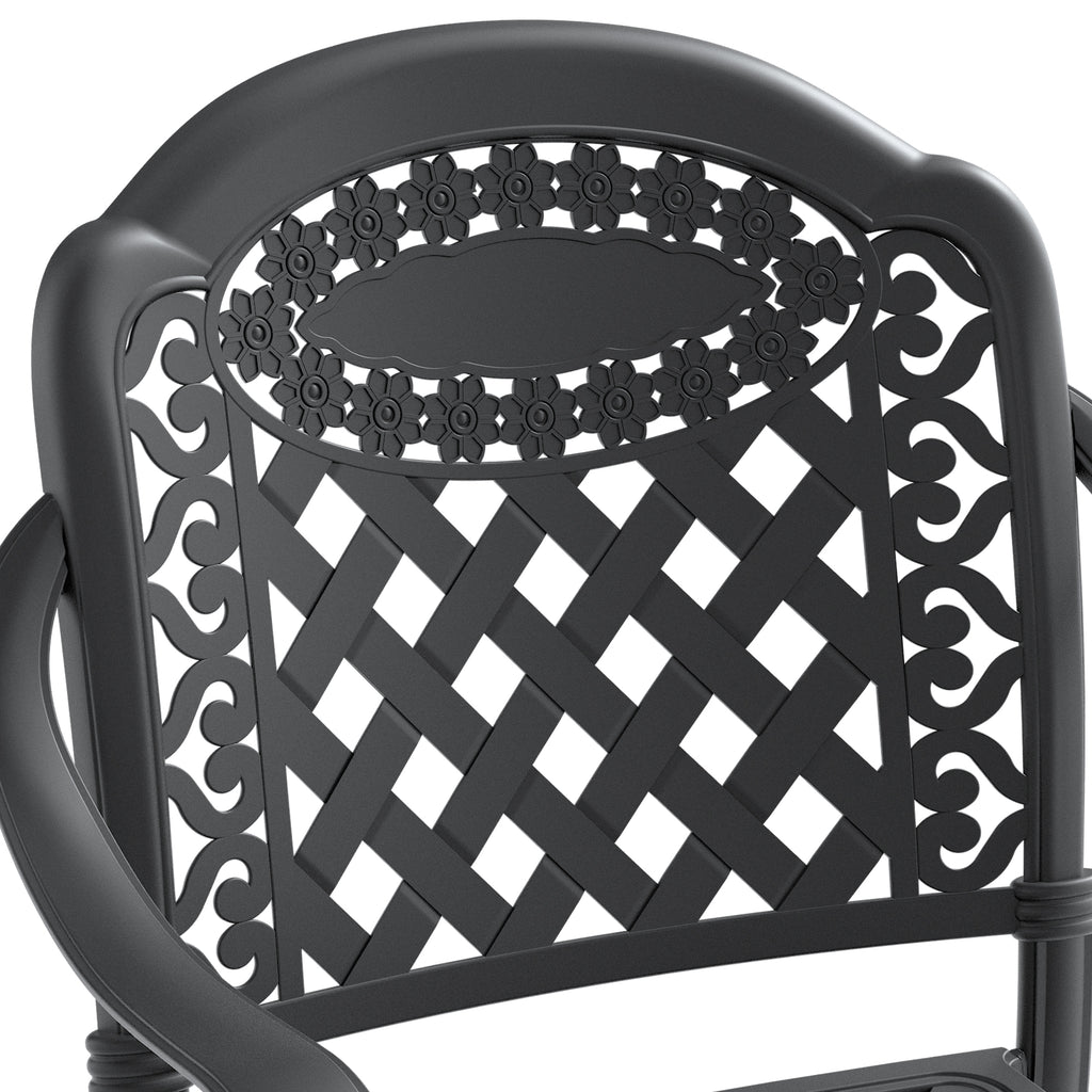 5-Pieces Set Of Cast Aluminum Patio Furniture With Cushions (In Random Colors)