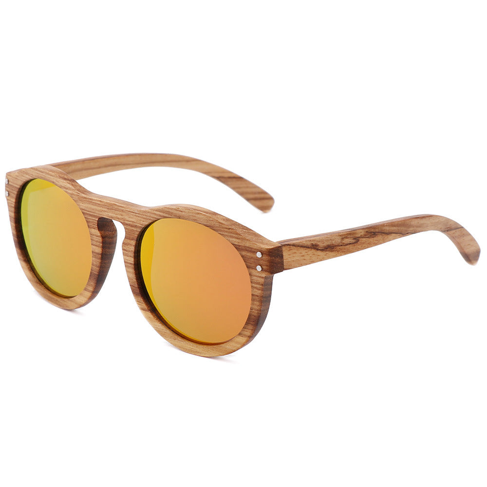 Real Zebra Wood Sunglasses Polarized Lenses UV400