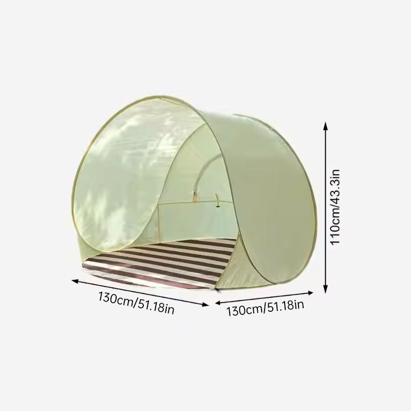 Tente de plage robuste avec mâtins renforcés – Abri anti-vent et protection UV
