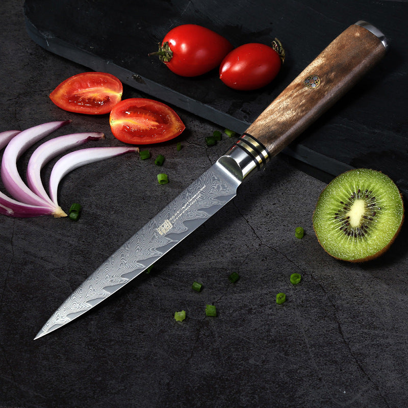 Damascus japanese Universal Knife Saury Bone Pattern
