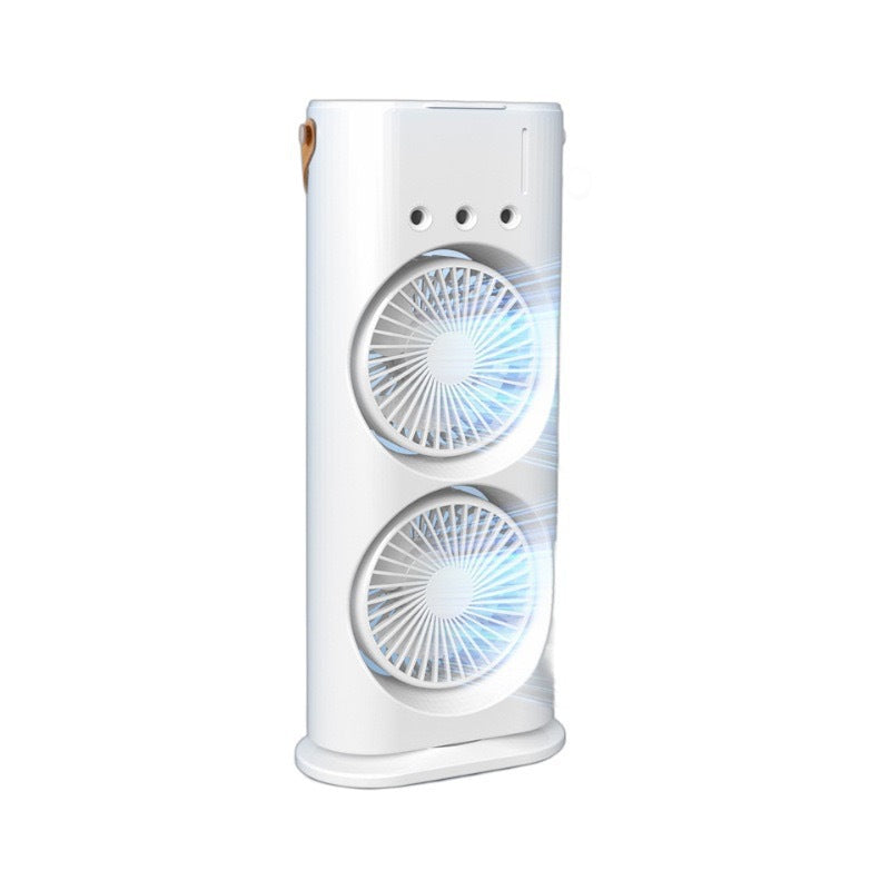 Portable USB Mini Fan with Spray Cooling – Ventilation & LED Light