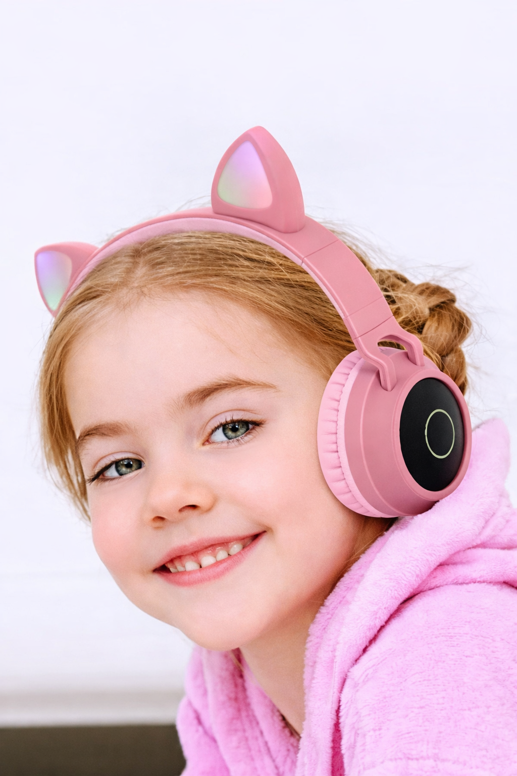 pink headphones with cat ears 