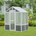 Serre en polycarbonate – avec marchepied / Serre extérieure pour plantes, jardinage sur patio, jardin et pelouse
