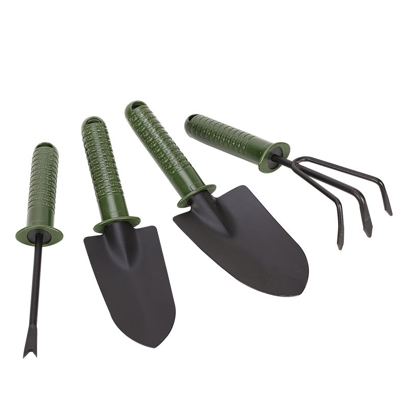 Ensemble de jardinage 4 pièces – Petite pelle à fleurs, outil de jardin domestique, pelle en métal