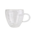 Mug en verre à double paroi 180 ml/240 ml thermorésistant en forme de cœur