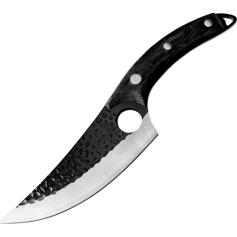 Couteau de boucher forgé 5,5'' en acier plaqué à haute teneur