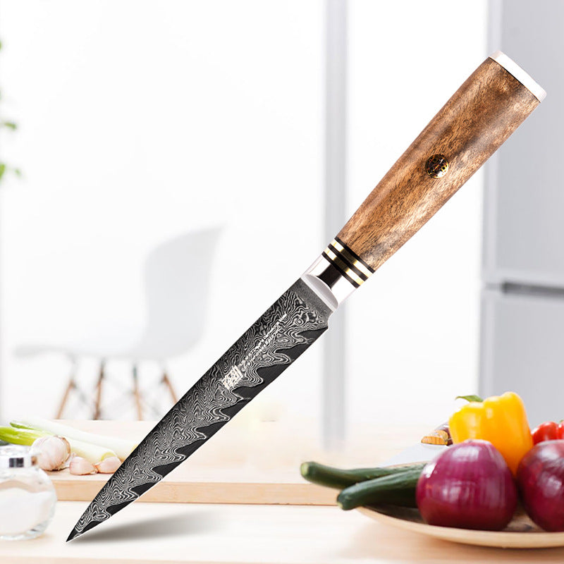 Damascus japanese Universal Knife Saury Bone Pattern