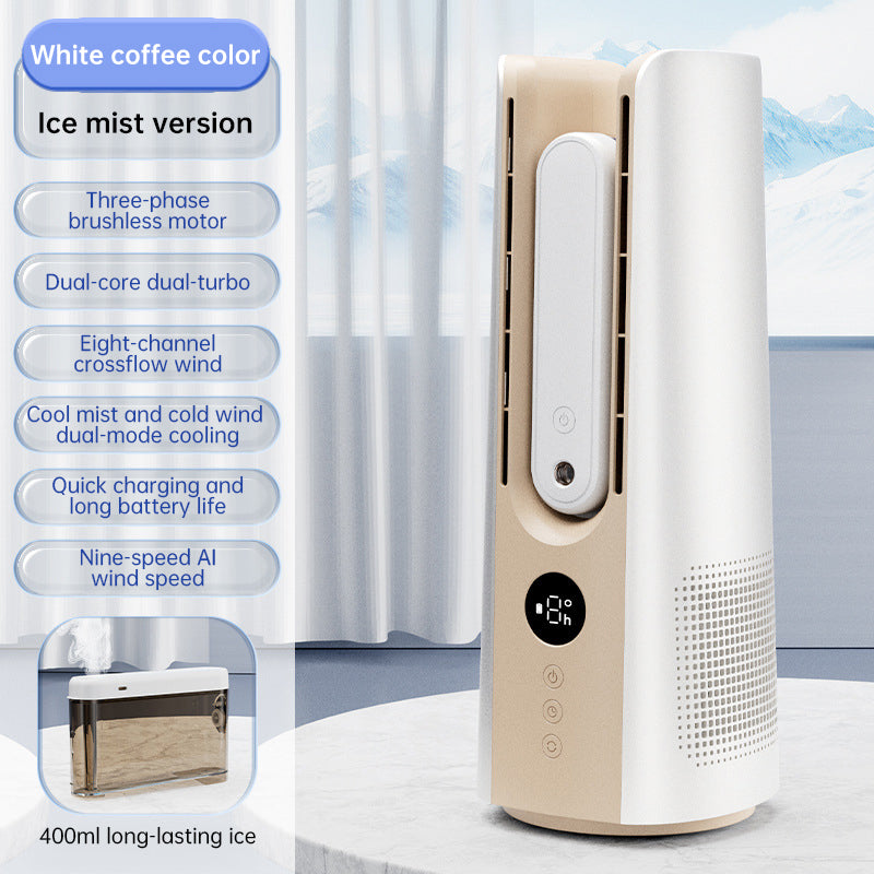 Portable Tower Fan – 6 Speeds, Mist spray