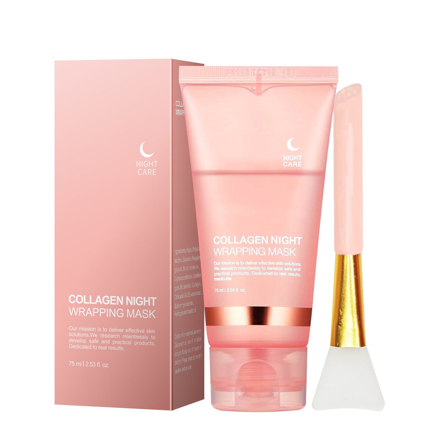 Masque de nuit enveloppant au collagène – Hydratant et moisturisant, masque étirable pour le visage
