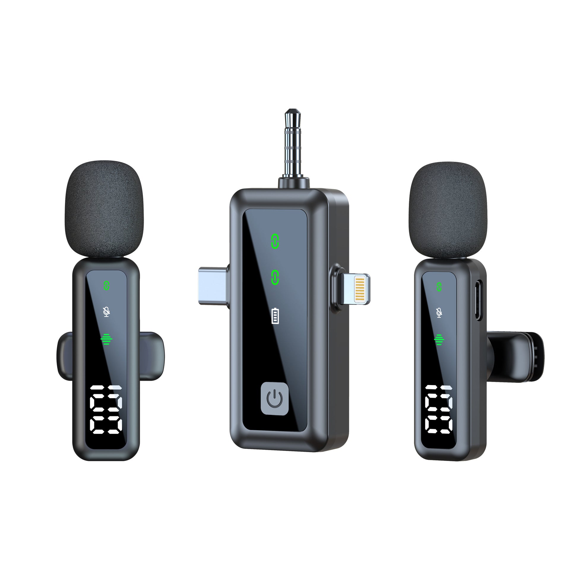 Microphone-cravate sans fil pour smartphone et ordinateur avec réduction du bruit