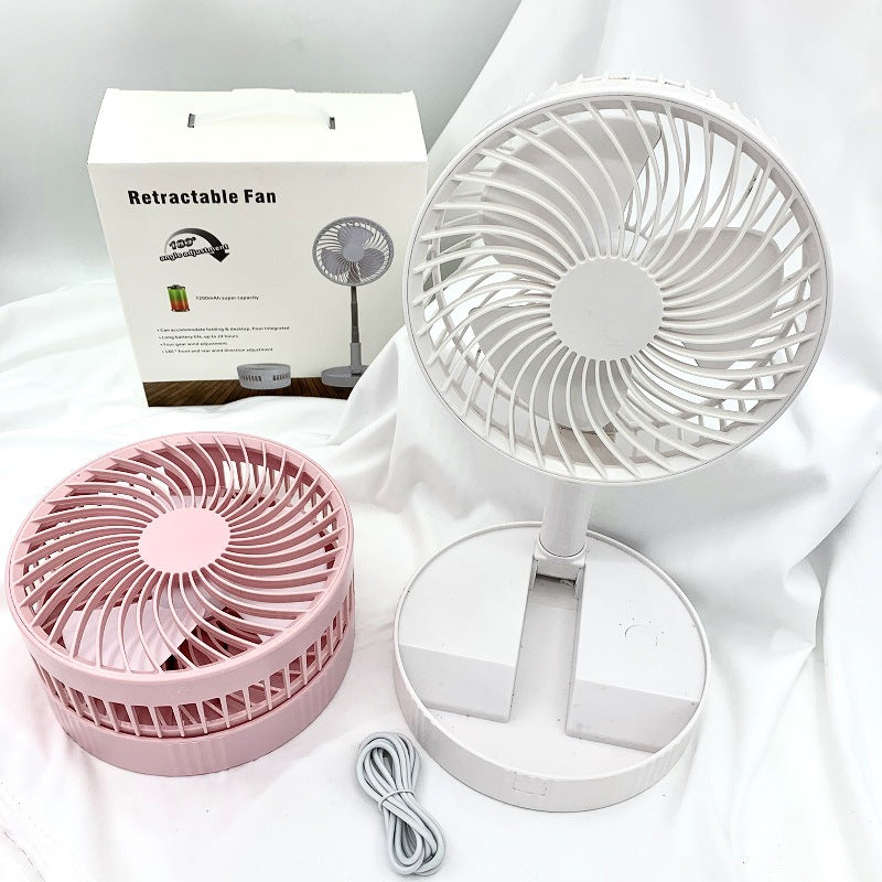 Telescopic Folding Electric Fan USB Charging Silent