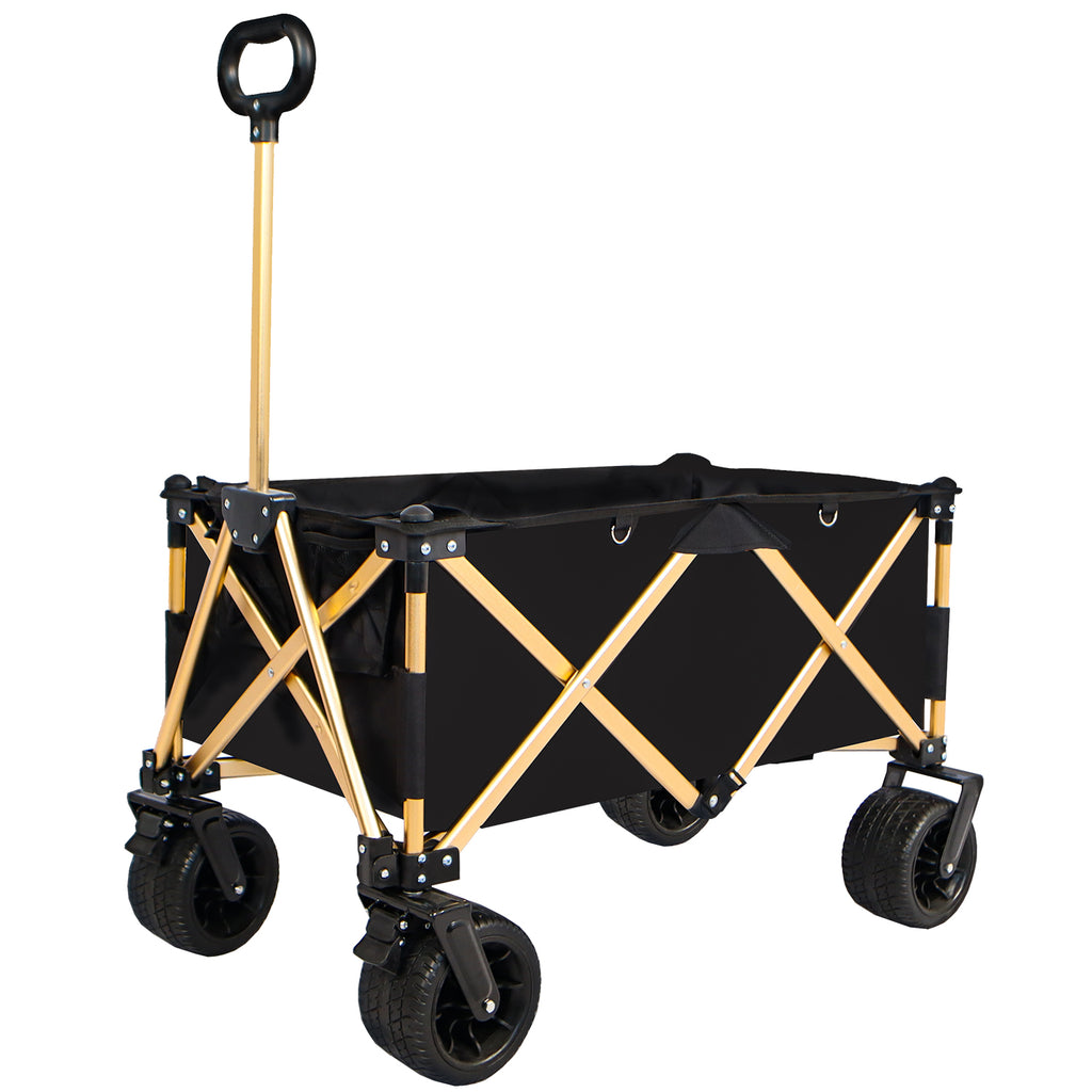 Chariot de plage pliant robuste – Utilitaire pour sable avec grandes roues