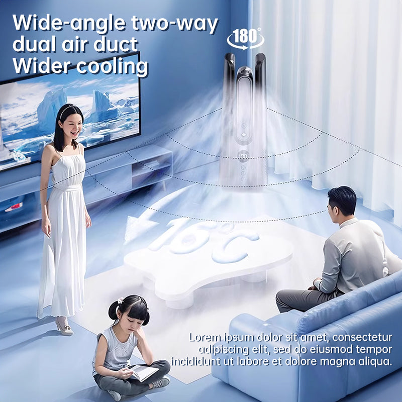 Portable Tower Fan – 6 Speeds, Mist spray
