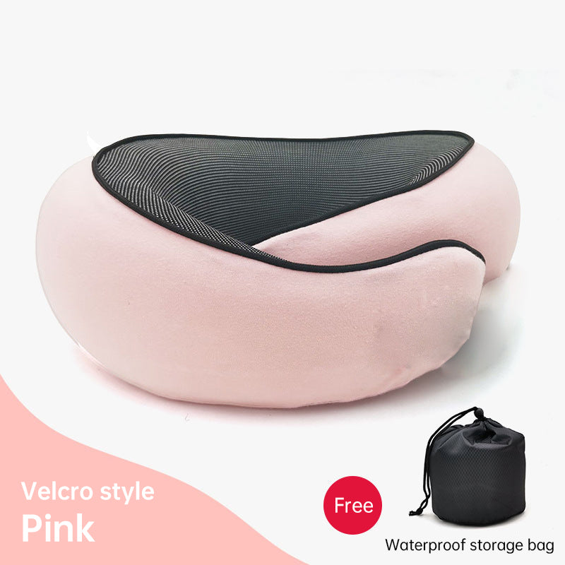 Oreiller de voyage cervical en mousse à mémoire de forme, doux, support de tête à 360°, pour la maison et les voyages
