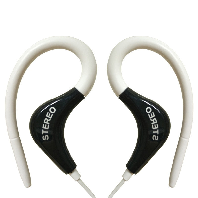 Écouteurs filaires sport avec basses, prise 3,5 mm, pour la course – avec microphone M&J