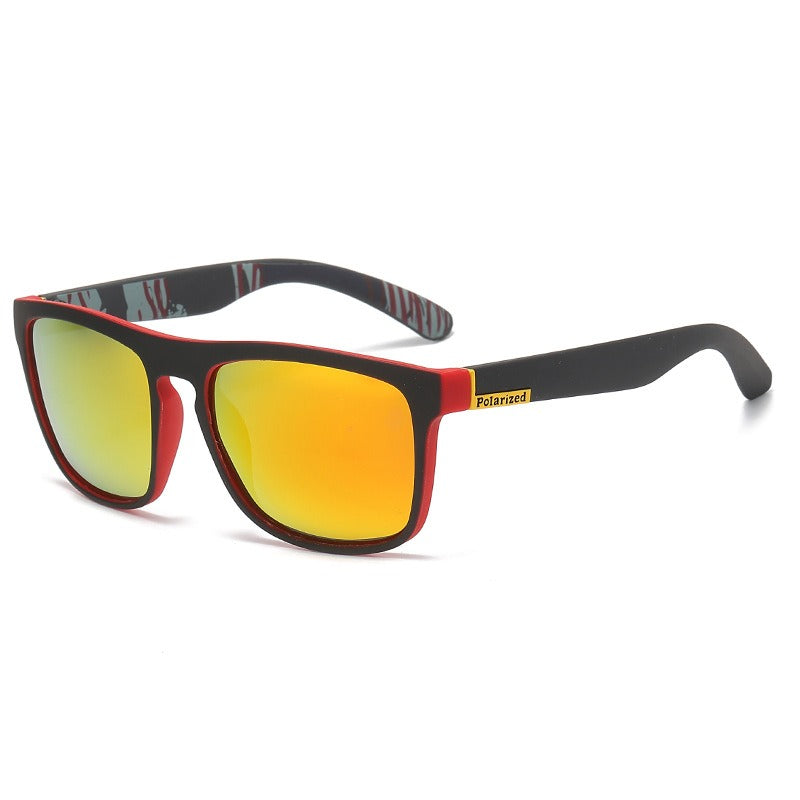 Square frame polarized glasses colorful