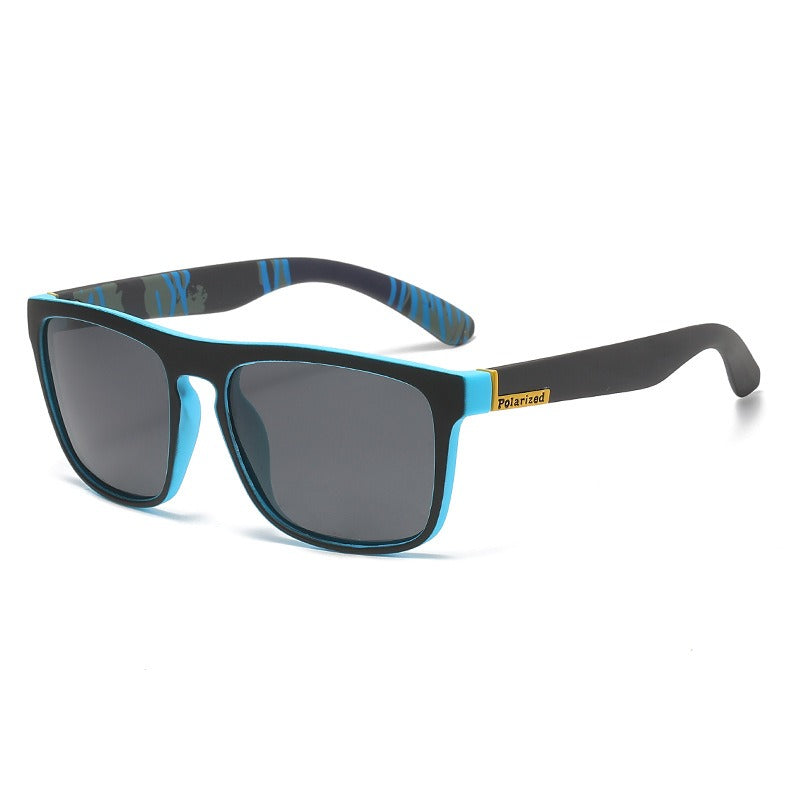 Square frame polarized glasses colorful