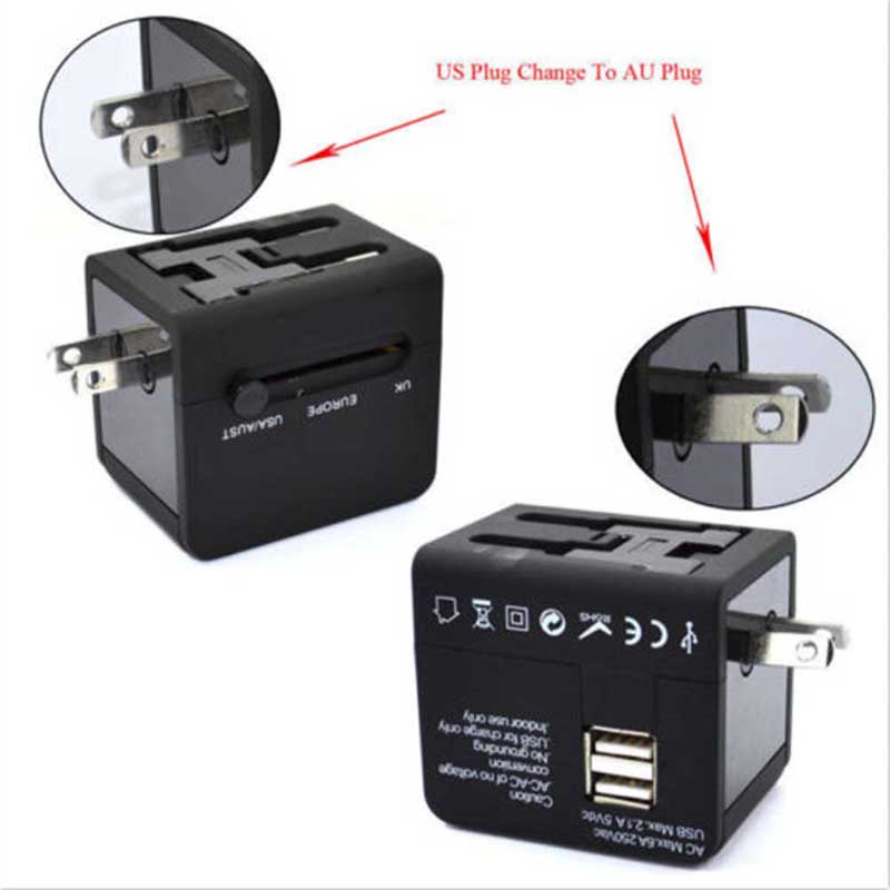 Travel Universal Power Adapter with USB converter