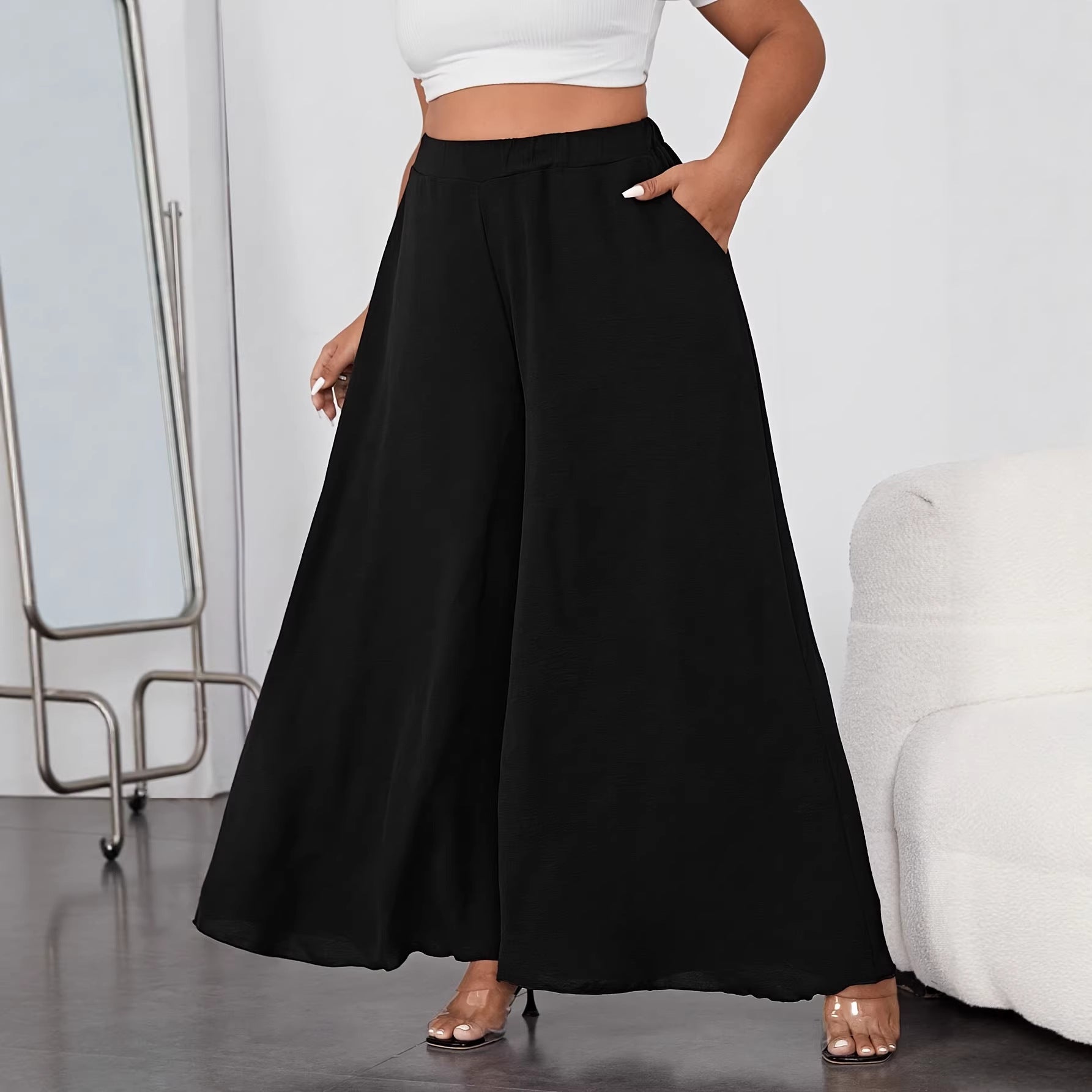 Nouveau pantalon décontracté long et ample été