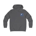 Girlie College Hoodie - Minimal Blue Logo Campus Pullover