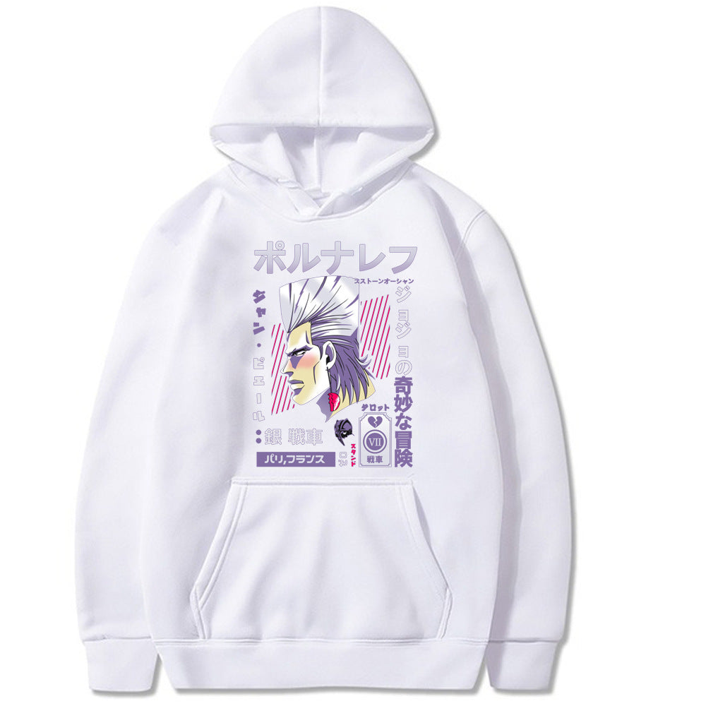 Jean-Polnareff-Stardust JOJO Adventure Hoodie, Hooded Sweatshirt