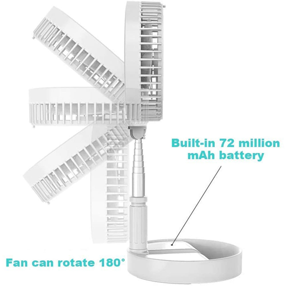 Telescopic Folding Electric Fan USB Charging Silent