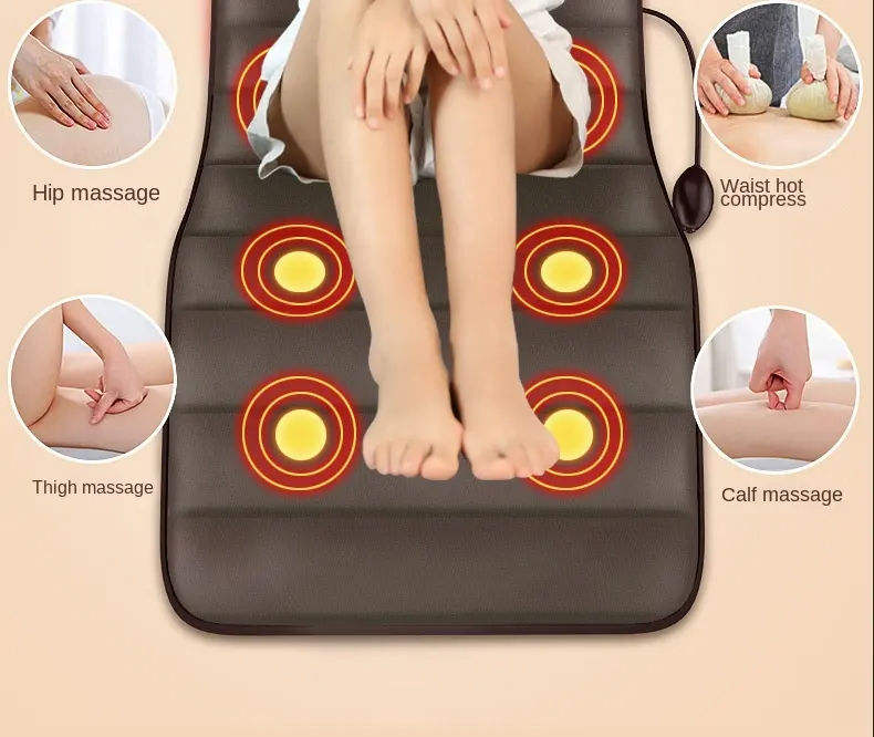 Coussin de massage dorsal portable Shiatsu pour le cou et le dos avec chaleur