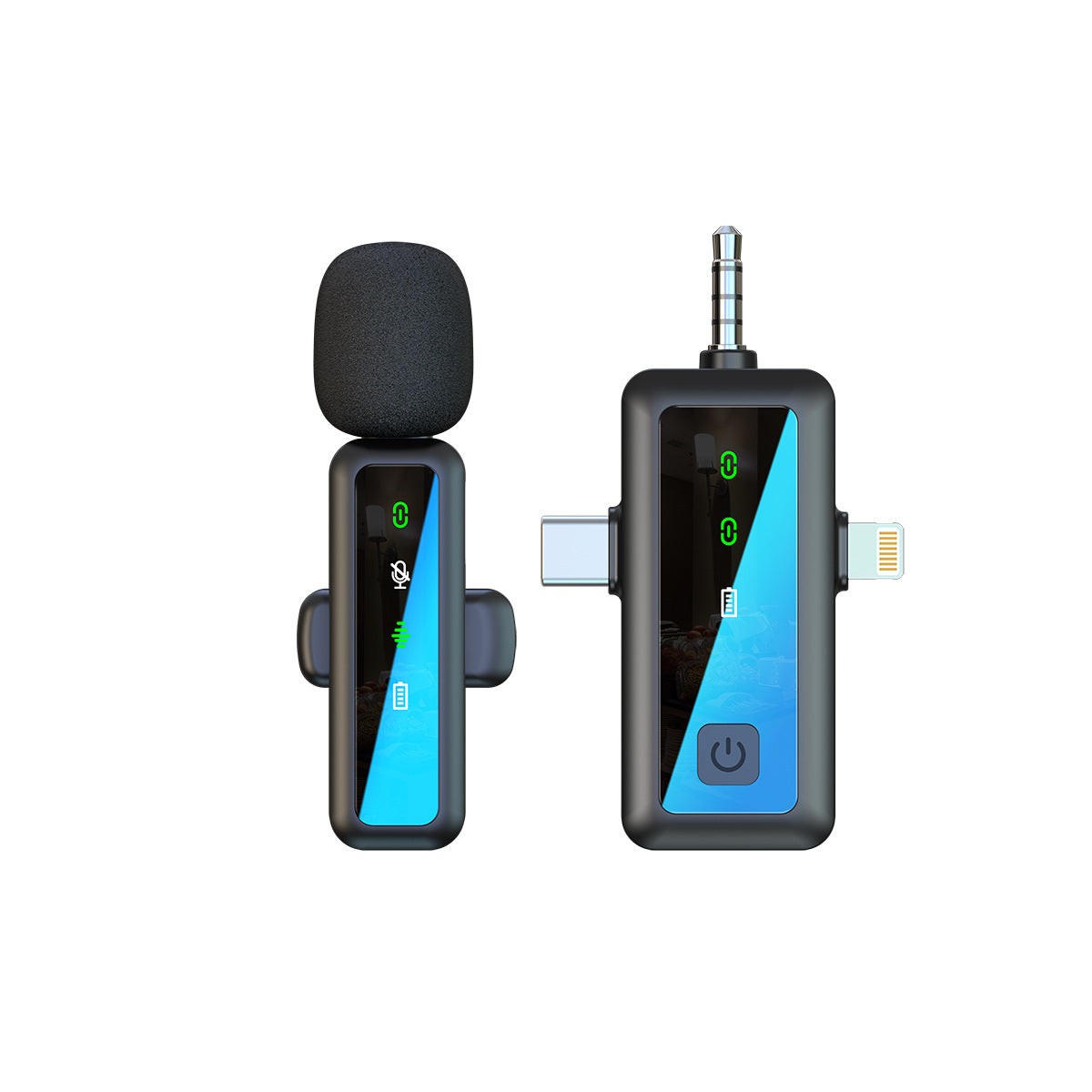 Microphone-cravate sans fil pour smartphone et ordinateur avec réduction du bruit