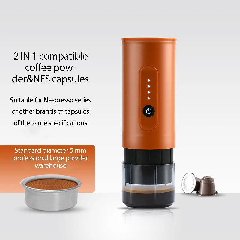 Portable Expresso coffee machine dual-use travel car charging