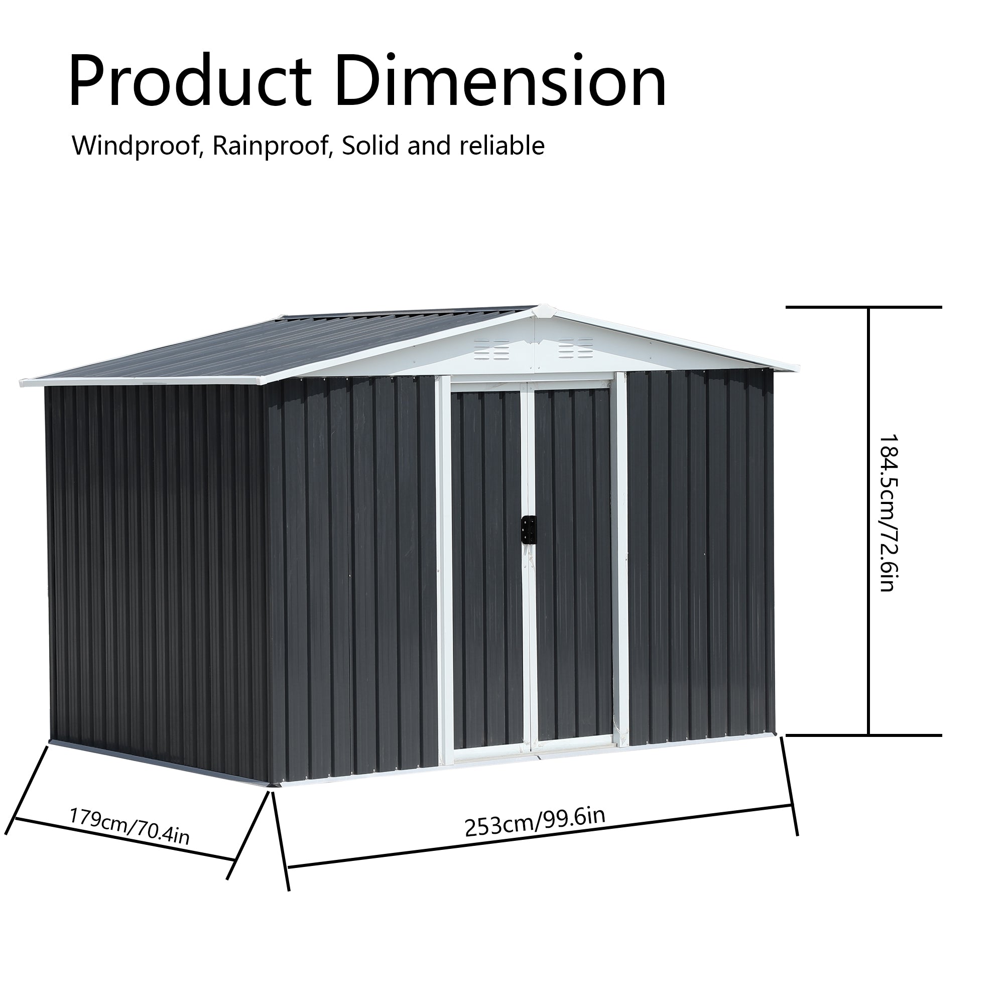 Cabine de rangement multi-usage en bois GO 47,2" avec 2 portes
