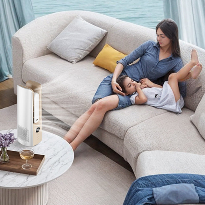 Portable Tower Fan – 6 Speeds, Mist spray