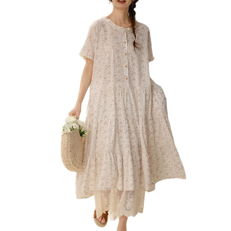 Floral short sleeved dress