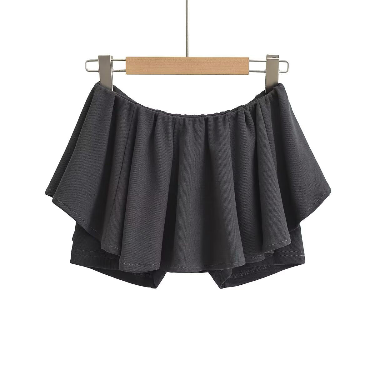 Elastic A-line short skirt