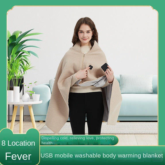Warm Blanket USB Heated Scarf 3 Heating Levels