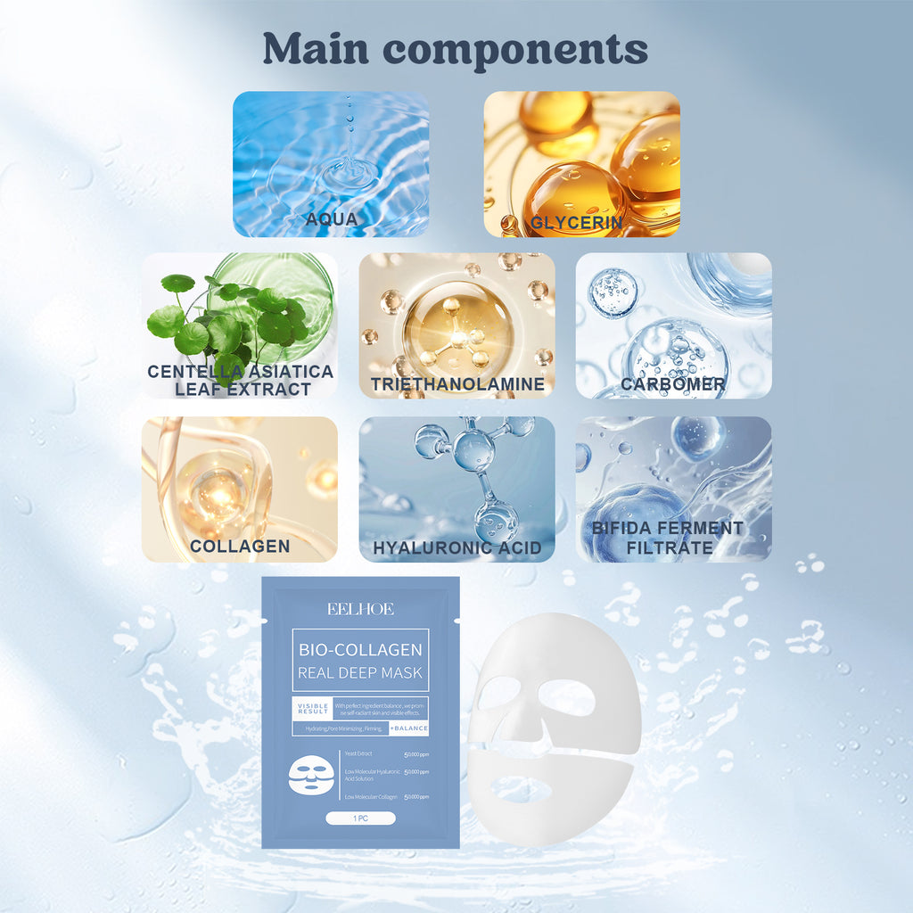 Collagen Mask Hydrates And Moisturizes Facial Skin Translucent
