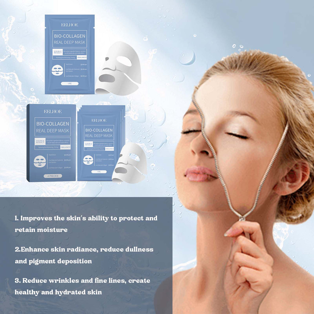 Collagen Mask Hydrates And Moisturizes Facial Skin Translucent