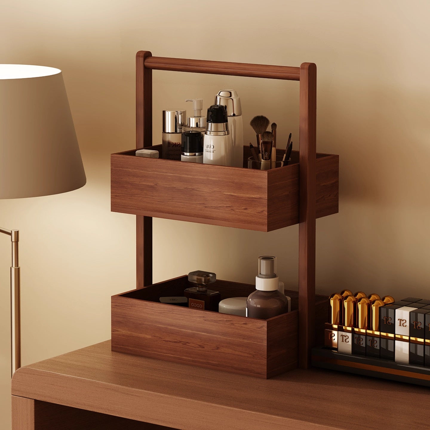 Cosmetics storage box desktop tabletop box