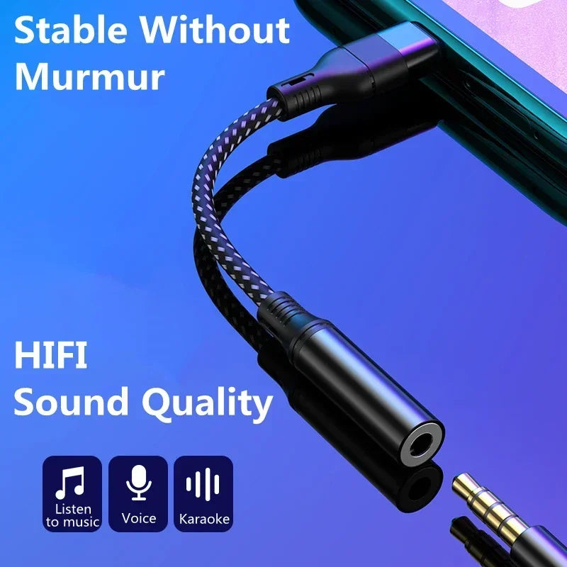 Type-C cable Adapter conversion 3.5 socket headphones