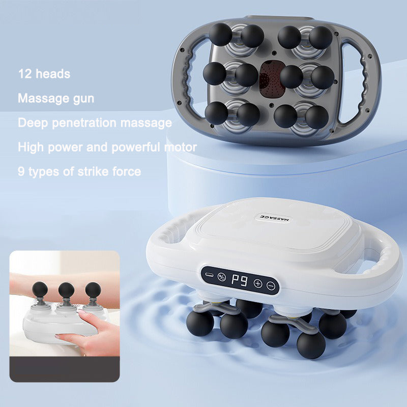 Multi head fascia massage gun