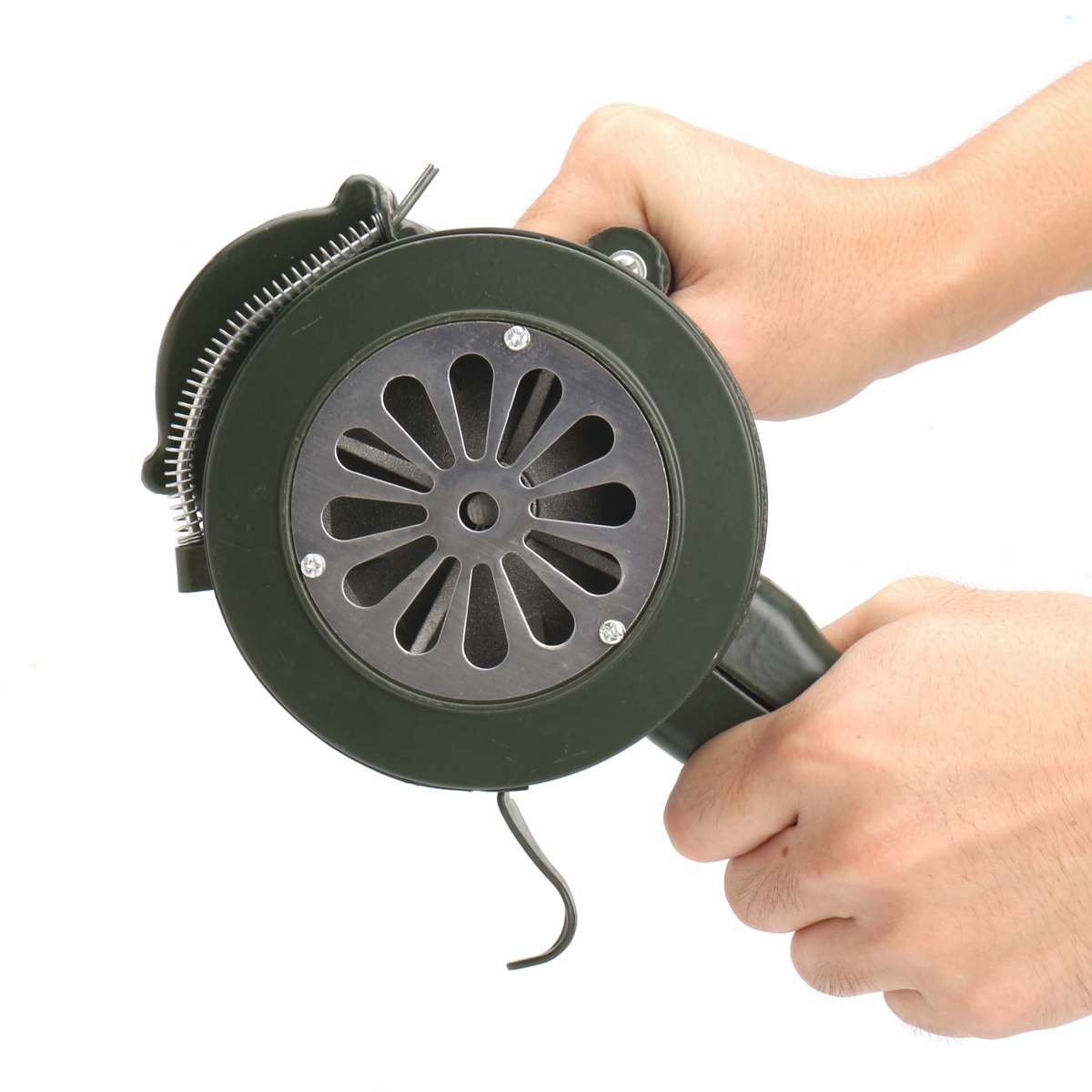 Green Aluminium alloy Crank Hand Operated Air Raid Emergency 110dB