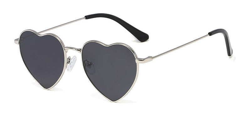 Heart Polarized Metal Sunglasses Decorative Vintage UV400